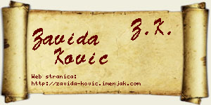 Zavida Ković vizit kartica